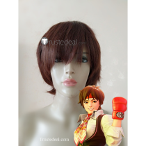 Street Fighter SAKURA Short Brown Cosplay Wig