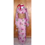 Gintama Chin Pirako Pink Kimono Cosplay
