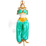 Aladdin Disney Princess Jasmine Green Cosplay Costume