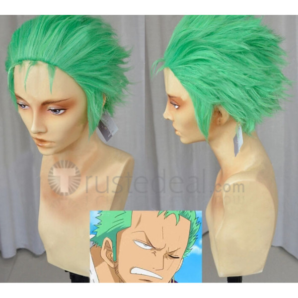 One Piece Zoro Roronoa Green Cosplay Wig