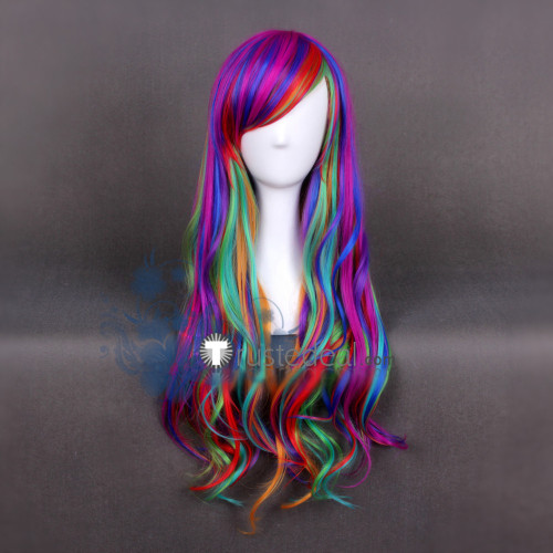 My Little Pony Friendship Is Magic Princess Cadance Purple Red Blue Gradient Curly Cosplay Wig
