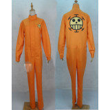 One Piece Heart Pirates Trafalgar D. Water Law Bepo Penguin Orange White Jumpsuit Cosplay Costume
