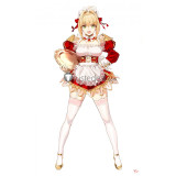 Fate Grand Order Royal Nero Red Maid Cosplay Costume