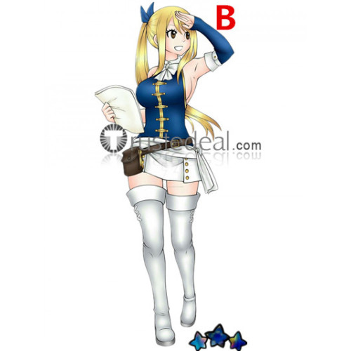 Fairy Tail Lucy Heartfilia White Brown Cosplay Boots Shoes