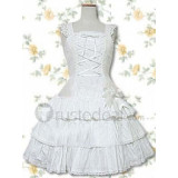 Cotton White Sleeveless Lolita Dress(CX370)