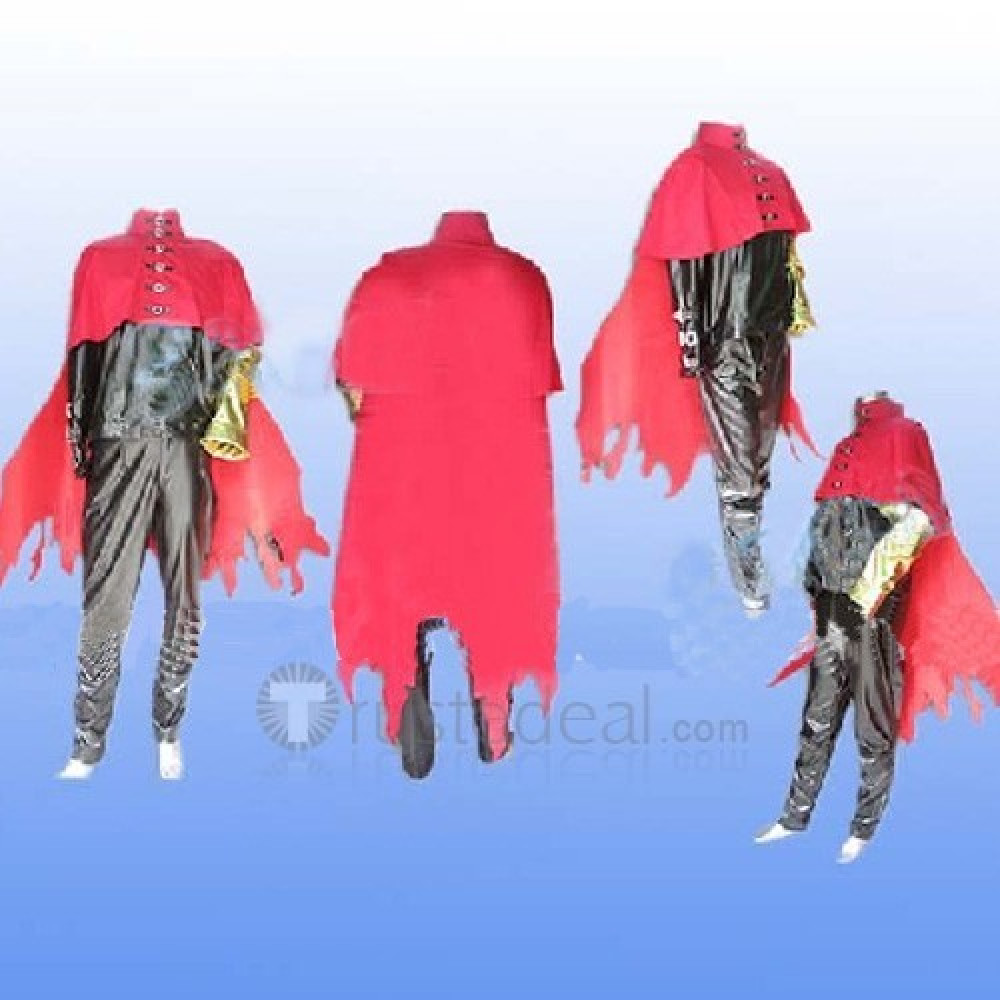 120cm Long Black Cosplay Wig For Final Fantasy Vincent Valentine – Extra Large Cap