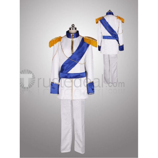 Vocaloid Kaito Cendrillon White Uniform Cosplay Costume