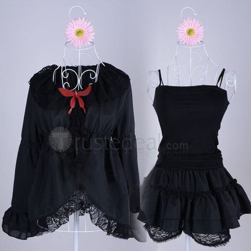 EGOIST The Everlasting Guilty Crown Inori Yuzuriha Black Lolita Cosplay Costume
