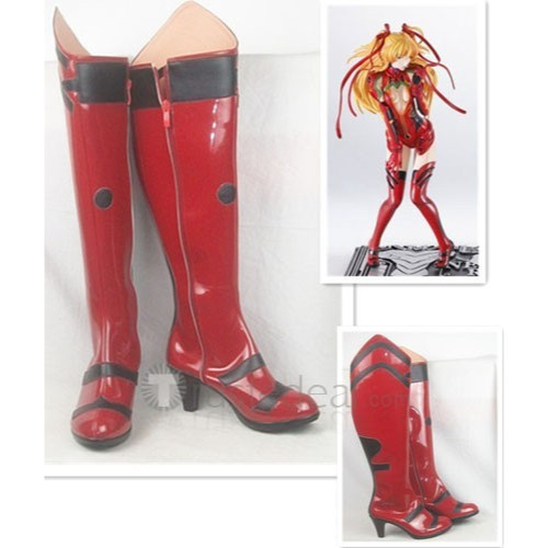 Neon Genesis Evangelion Asuka Langley Soryu Red Cosplay Boots Shoes
