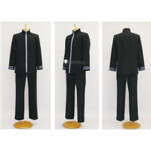 Full Metal Panic! Sousuke Sagara Black School Uniform Cosplay Costume