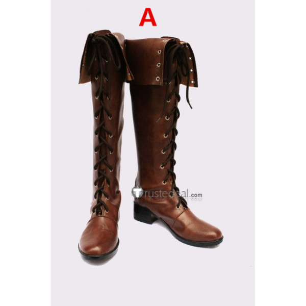 Devil May Cry 4 Lady Brown Cosplay Boots Shoes