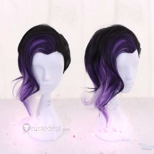 Overwatch Sombra Purple Black Cosplay Wig