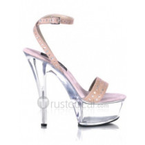 Slick-Surfaced Leather Upper High Heel Open-toes Platform Sexy Sandals(99-70)