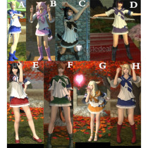 Final Fantasy 14 XIV Sailor Suit Cosplay Costumes