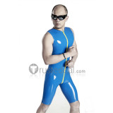 Sexy Blue Latex Catsuits