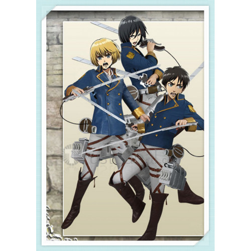 Attack on Titan Shingeki No Kyojin The Wings of Counterattack Eren Jaeger Blue Cosplay Costume