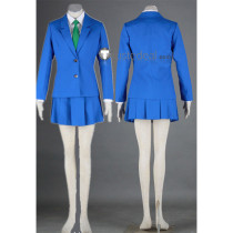 Detective Conan Mouri Ran School Blue Cosplay Costume