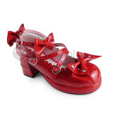 Sweet Red PU Lolita Shoes