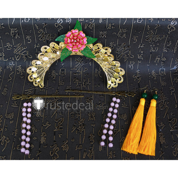 Akatsuki no Yona Princess Yona Crown Hairpin Earrings Cosplay Props