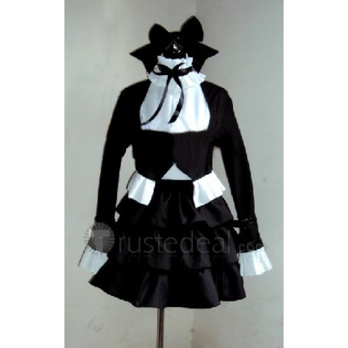 Fairy Tail Erza Scarlet Black Maid Outfits Cosplay Costume