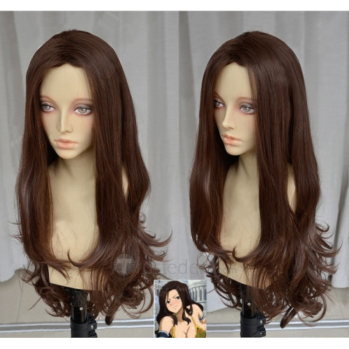 Fairy Tail Kana Alberona Long Brown Black Cosplay Wigs