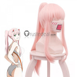 Darling in the Franxx Zero Two Code 002 Swimming Pink Ponytail Cosplay Wigs