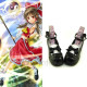 Touhou Project Reimu Hakurei Sweet Black White Bow Lolita Cosplay Shoes