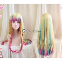 Pokemon the Movie The Power of Us Lisa Risa Blonde Pink Blue Cosplay Wig