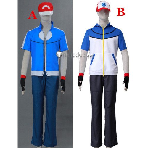 Pokemon XY Best Wishes Ash Ketchum Cosplay Costumes