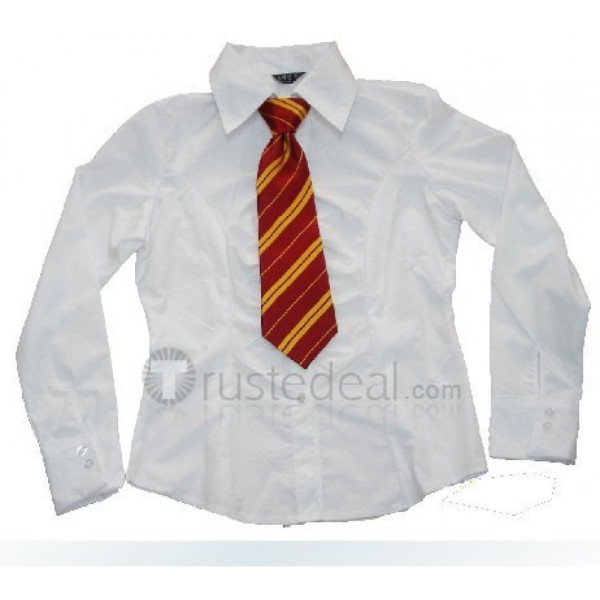 Harry Potter White Gryffindor Cosplay Shirt