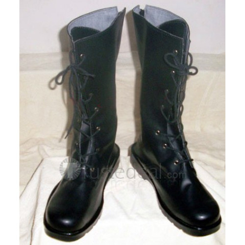 Hakuouki Saitou Hajime Black Cosplay Boots Shoes