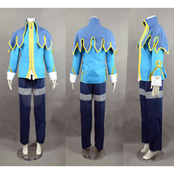 Fairy Tail Lyon Vastia Blue Cosplay Costume