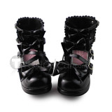 Sweet Bows Black Lolita Shoes
