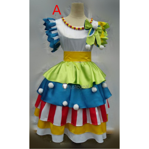 Prism Paradise PriPara Mirei Minami White Green Blue Dress Cosplay Costume