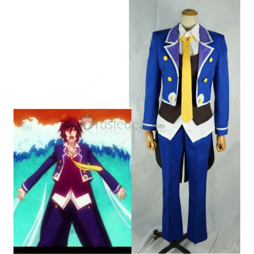 No Game No Life Sora King Blue Suit Cosplay Costume