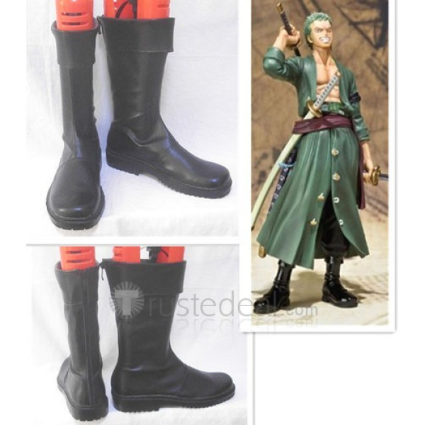 ONE PIECE Roronoa Zoro Black Cosplay Boots Shoes
