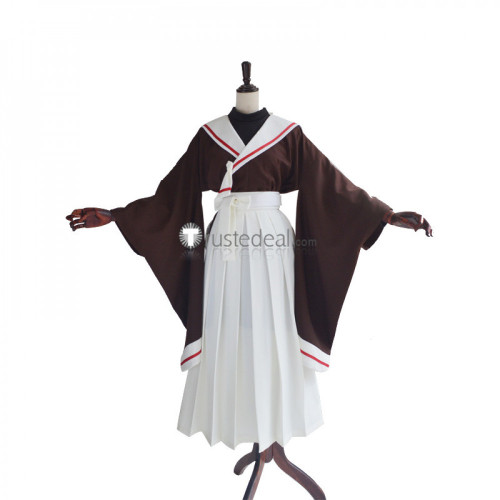 Cardcaptor Sakura Kinomoto Sakura Tomoyo Daidouji Doujin Graduation Brown Kimono Cosplay Costumes