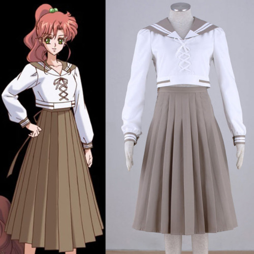 Sailor Moon Sailor Jupiter Makoto Kino School Uniform Cosplay Costume