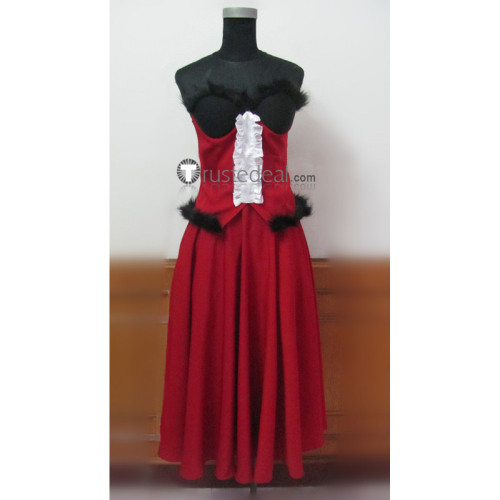 Bakemonogatari Shinobu Oshino Red Dress Cosplay Costume 2