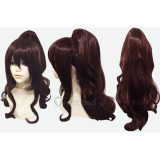 Pokemon Hilda Touko Brown Ponytail Cosplay Wig