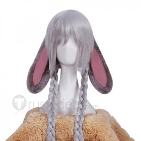 Zootopia Officer Judy Hopps Long Grey Cosplay Wig