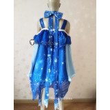 Vocaloid 2017 Snow Miku Blue Lolita Cosplay Costume