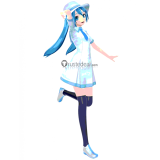 Vocaloid Miku Project Diva F Summer Memories Cosplay Costume