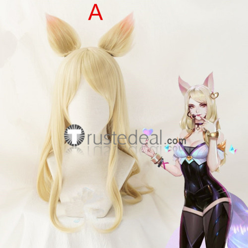 League of Legends KDA Skins Akali KaiSa Ahri Evelynn Cosplay Wigs