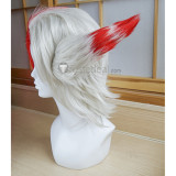 League of Legends LOL Rakan Xayah White Red Cosplay Wig Ears