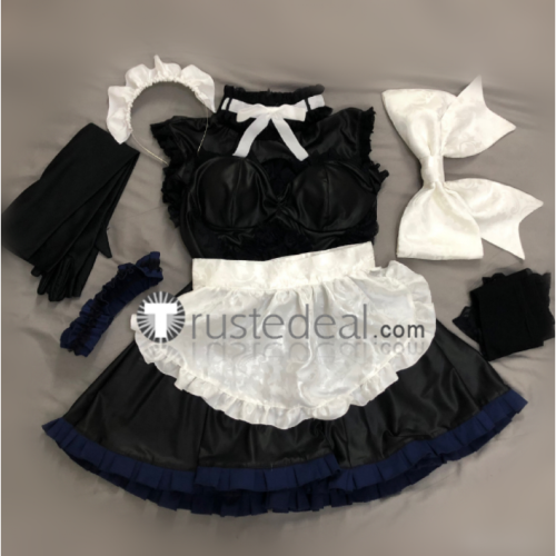 Fate Grand Order FGO Shielder Mashu Kyrielight Matthew Mash White Black Maid Cosplay Costume