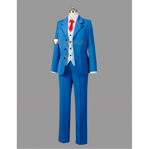 Gyakuten Saiban 4 Apollo Justice Ace Attorney Phoenix Wright Blue Cosplay Costumes