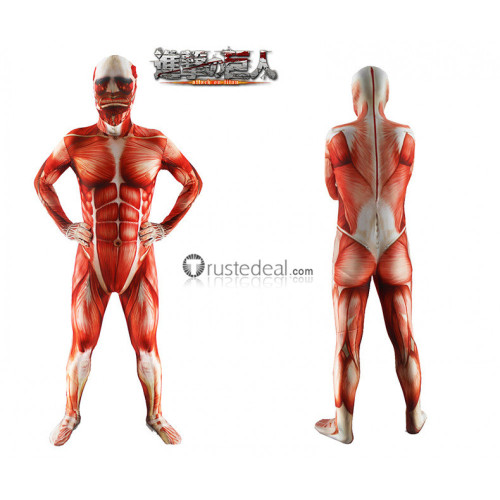 Attack on Titan Shingeki no Kyojin Giant Colossal Titan Suit Cosplay Costume