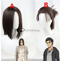 Attack on Titan Shingeki no Kyojin Eren Yeager Kruger Brown Black Cosplay Wigs