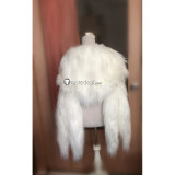 League of Legends Woad Scout Quinn White Fur Shawl Cosplay Costume